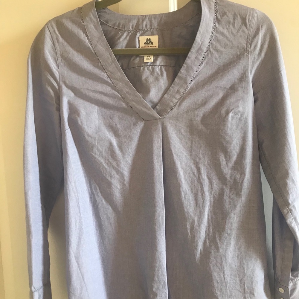 Thomas Mason for J Crew lt blue Oxford shirt. Sz00